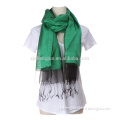 stock! 2016 new fashion silk wedding shawl scarf green black tassel